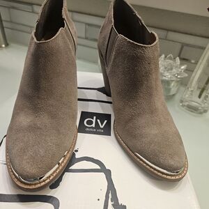 DV by Dolce Vita Carlin Taupe Ankle Boots